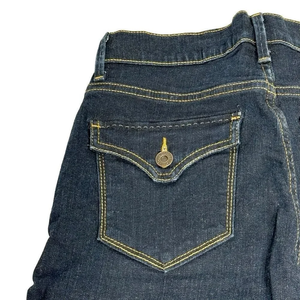 Levi’s dark wash 512 perfectly slimming Bermuda jean shorts size 10 - Picture 6 of 13